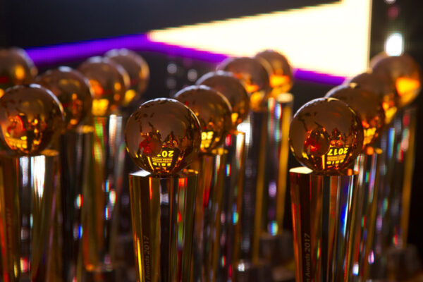 image of sbid awards laid out on a table